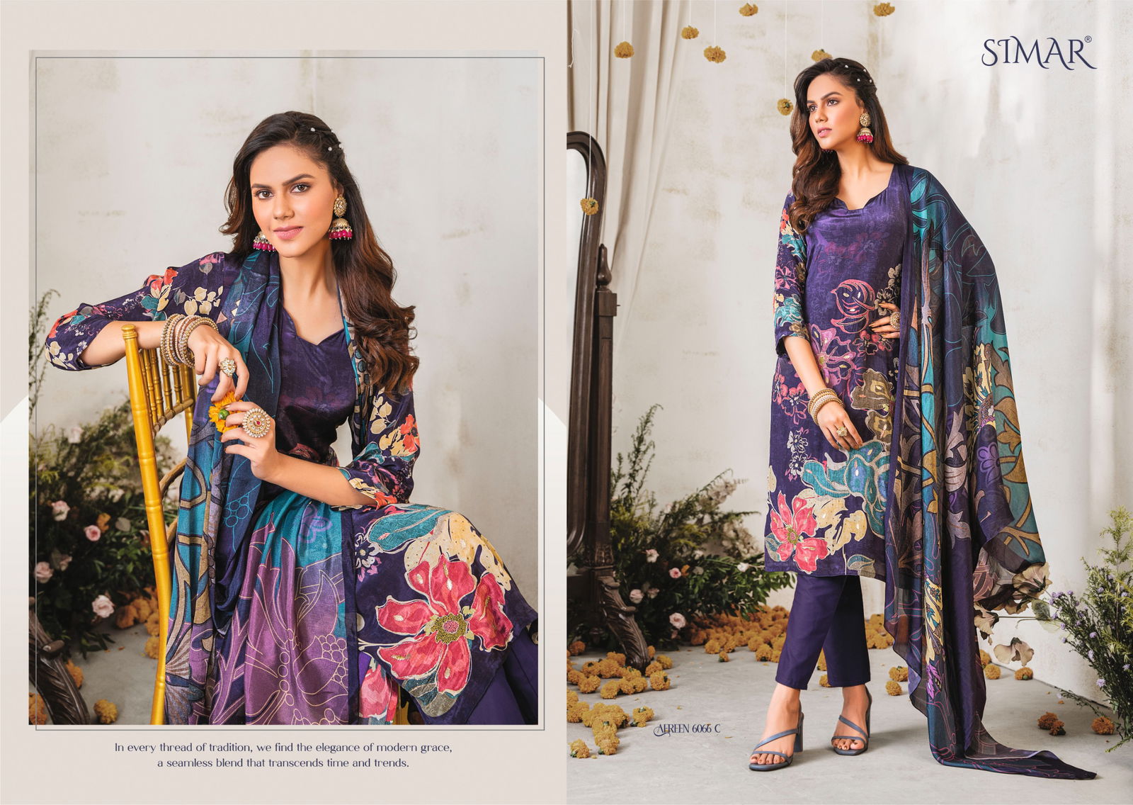 Afreen By Glossy Crape Printed Dress Material Wholesale Market In Surat